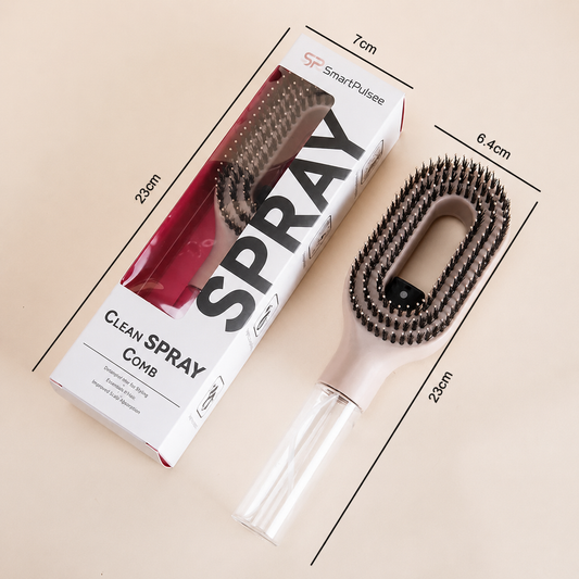 Brosse Démêlante Spray 2-en-1 – Hydratation & Massage du Cuir Chevelu